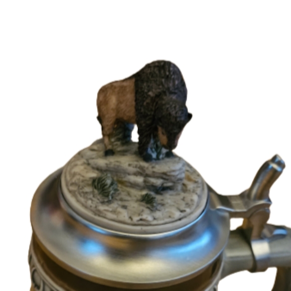 1996 Anheuser Busch "Animals of the Prairie" Raised Relief Stein Buffalo - Picture 5 of 9